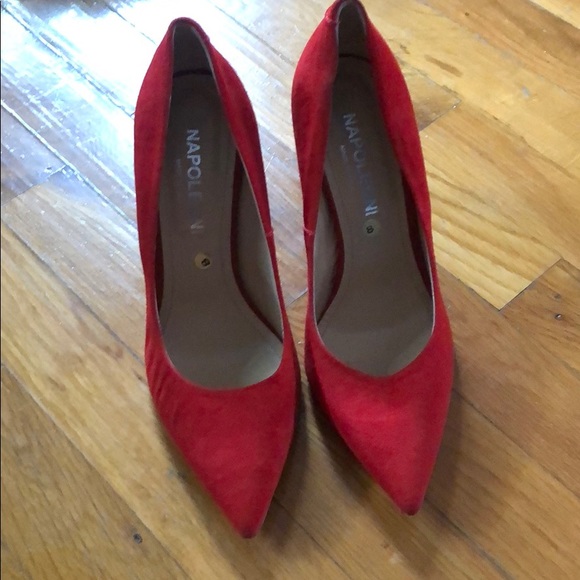 Napoleoni Italian High Heel Red Shoes - Picture 1 of 6